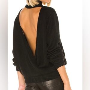 Bela Sweater NBD size small. Black low back turtleneck sweater.